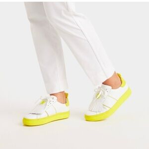G/FORE Kiltie Disruptor Golf Shoes in White and Yellow Size 8